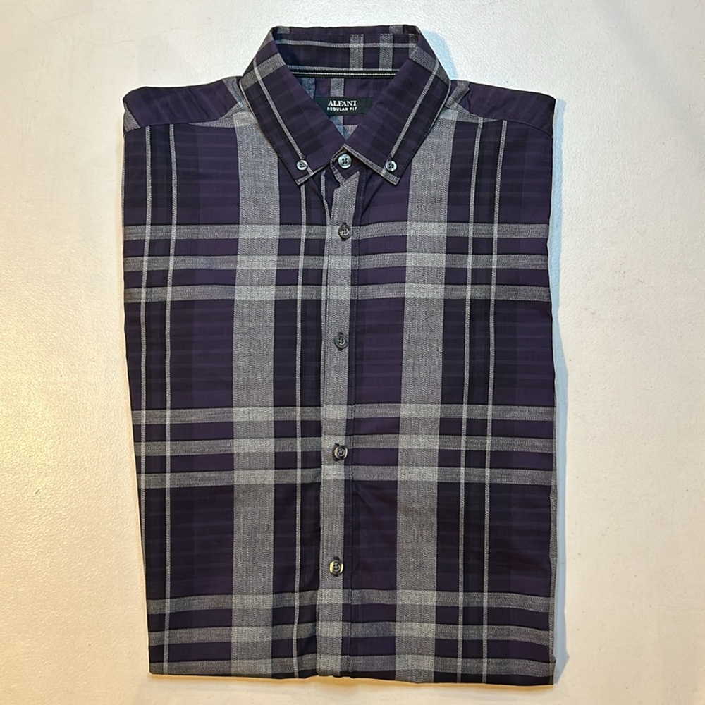 Alfani Regular Fit Short Sleeve Shirt (NWT)(S)